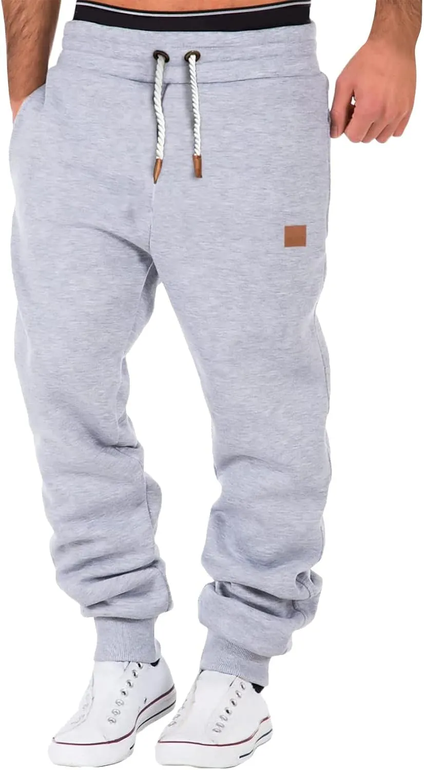 2023 Jogger Pants for Men, Men's Cargo Sweatpants Casual Joggers Athletic Plus Size Loose Stretch Baggy Trousers with Pocket