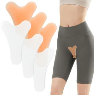 6 Pack Frontal Wedgie Cover, Leggings No Front Seam, Reusable Adhesive Silicone Seamless Leggings Cover, Invisible Frontal Wedgie Cover for Women Design for Yoga Workouts & Beach Surfing