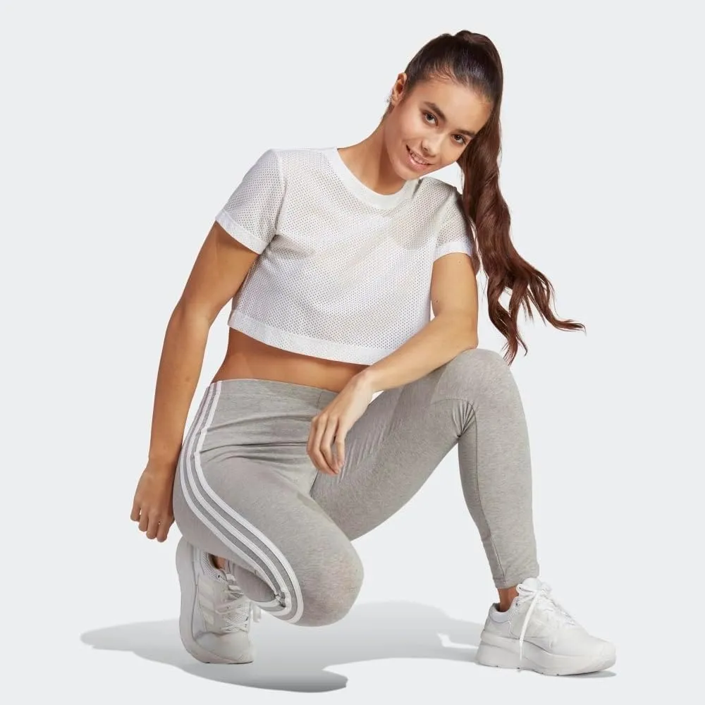 adidas Women's Essentials 3-Stripes High-Waisted Single Jersey Leggings