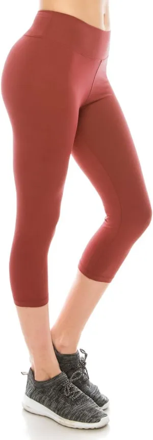 ALWAYS Women's Super Soft Capri Leggings - High Waisted Casual Yoga Pants