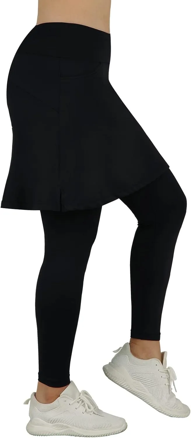 Athletic Skirt with Leggings Tennis Skirted Legging for Women with Pocket