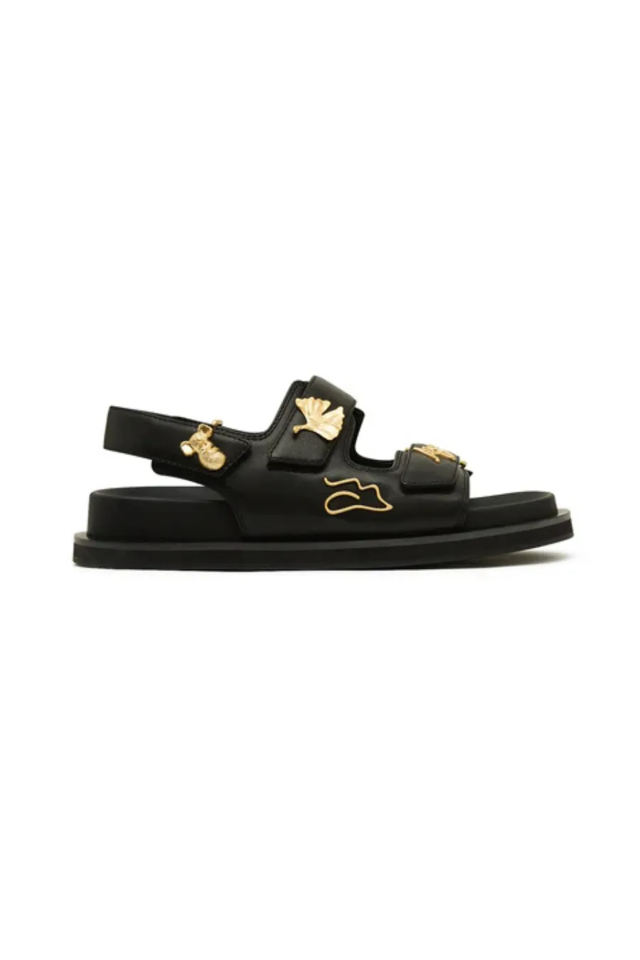 Augustine Charm Sandal Black
