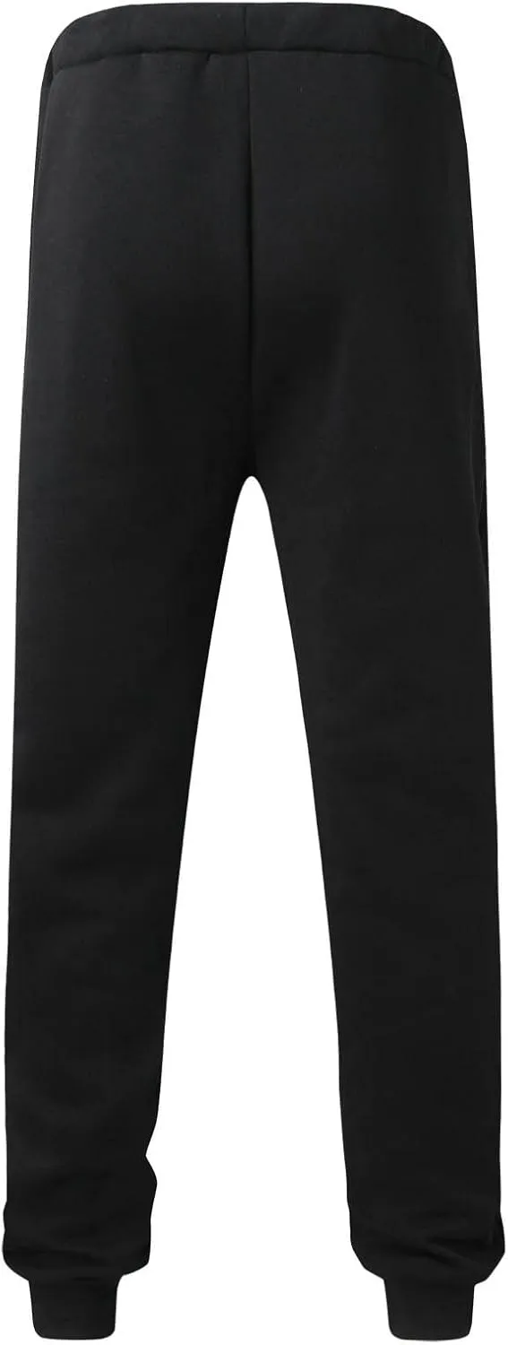 Aymnlox Mens Hiking Casual Pants Trendy Loose Fit Workout Chino Pants with Zip Pockets Drawstring Pants Elastic Waist Trouser