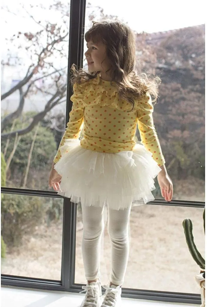 Baby Toddler Girls' Tutu Leggings Tulle Ruffle Skirted Pants 2-6T