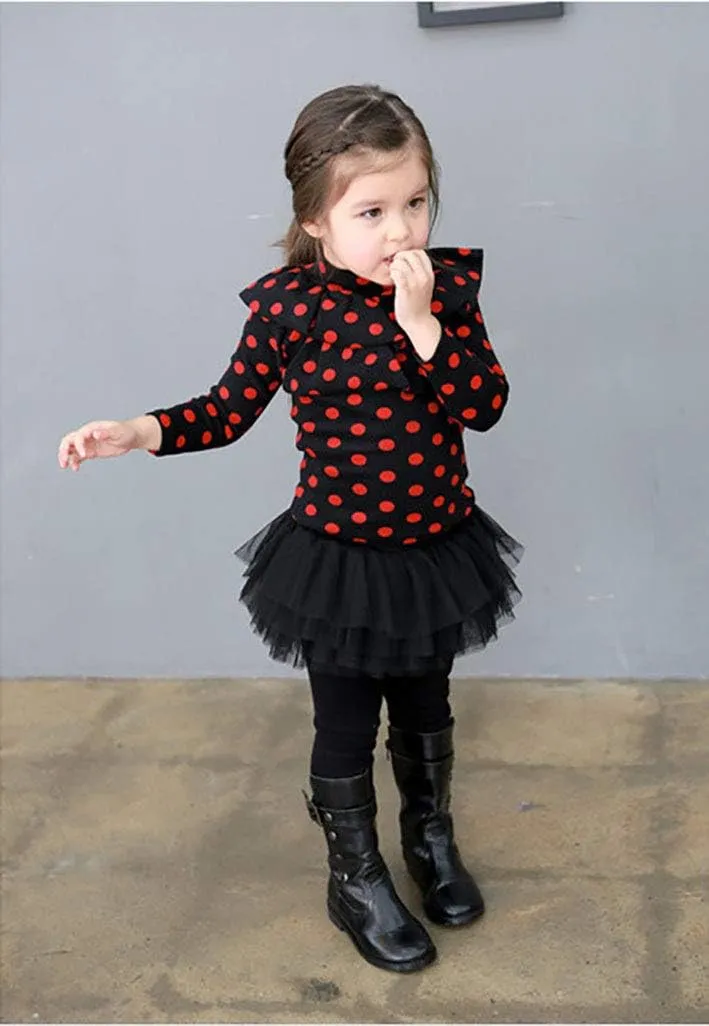 Baby Toddler Girls' Tutu Leggings Tulle Ruffle Skirted Pants 2-6T