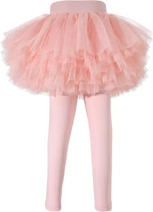 Baby Toddler Girls' Tutu Leggings Tulle Ruffle Skirted Pants 2-6T