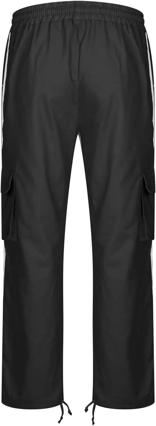 Baggy Cargo Sweatpants for Men Big and Tall Fashion 2023 Color Block Joggers Pants Casual Loose Fit Cotton Cargos