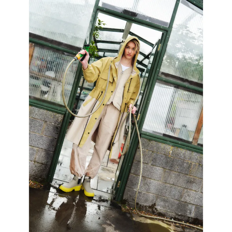 Barbour Evie Ladies Showerproof Parka - Limeade/Light Sand