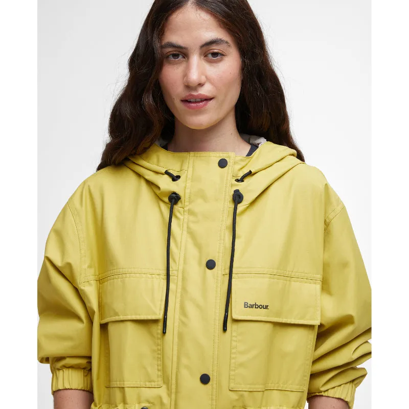 Barbour Evie Ladies Showerproof Parka - Limeade/Light Sand