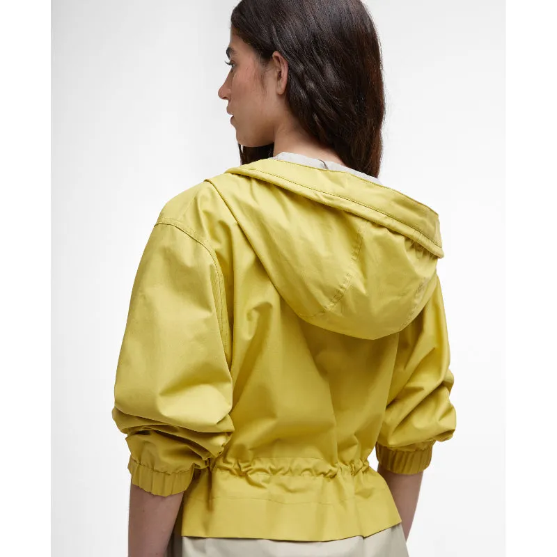 Barbour Evie Ladies Showerproof Parka - Limeade/Light Sand