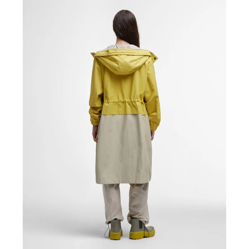 Barbour Evie Ladies Showerproof Parka - Limeade/Light Sand