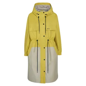 Barbour Evie Ladies Showerproof Parka - Limeade/Light Sand