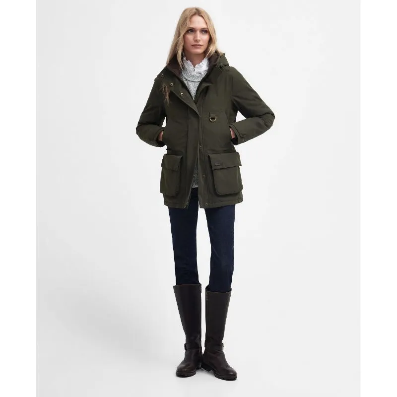 Barbour Retriever Ladies Waterproof Jacket - Olive