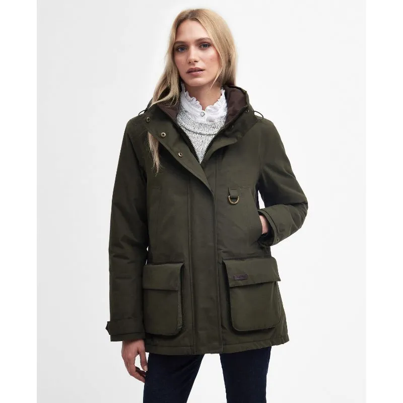 Barbour Retriever Ladies Waterproof Jacket - Olive
