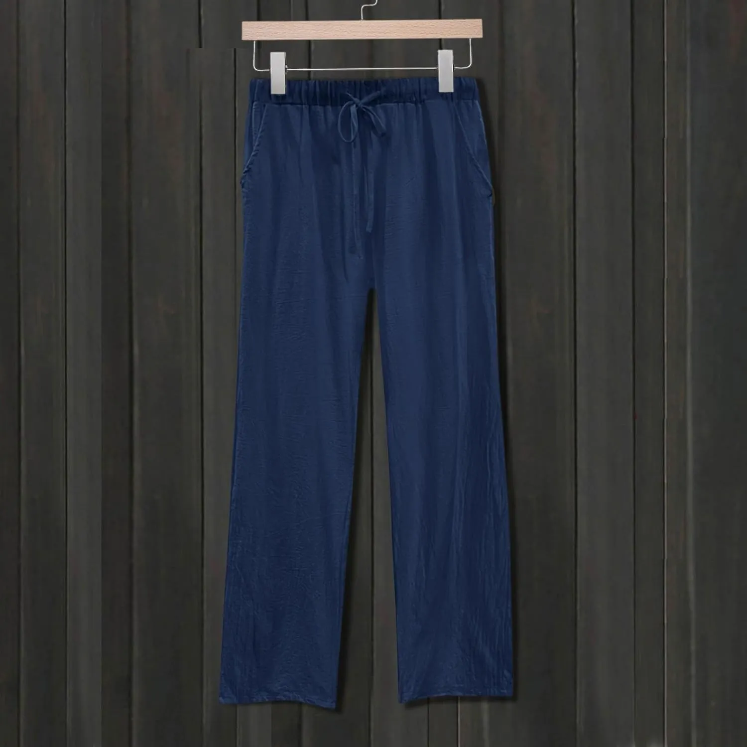 Barrel Pants for Women Winter Nice Business Capris with Pockets Fleece Lined Elastic Waist