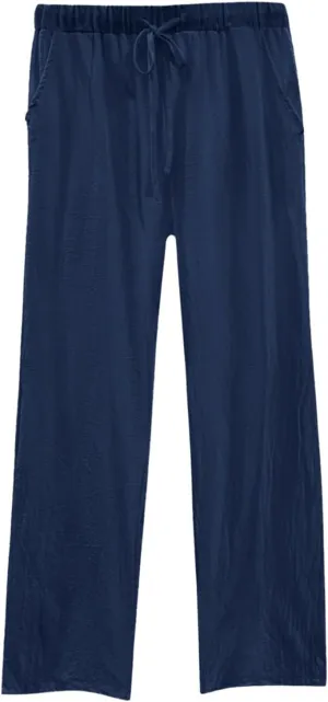 Barrel Pants for Women Winter Nice Business Capris with Pockets Fleece Lined Elastic Waist