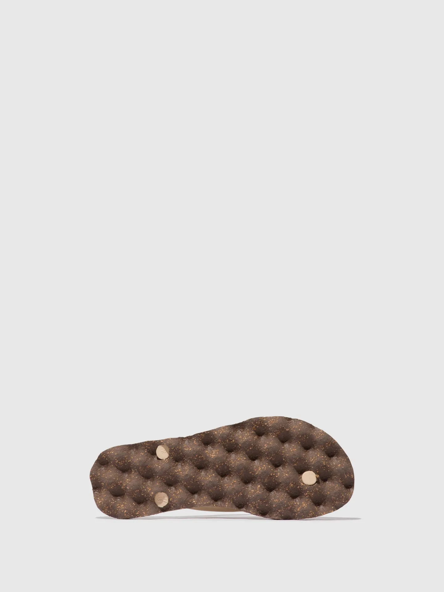 Beach Flip-Flops AMAZONIA Brown & cream strap