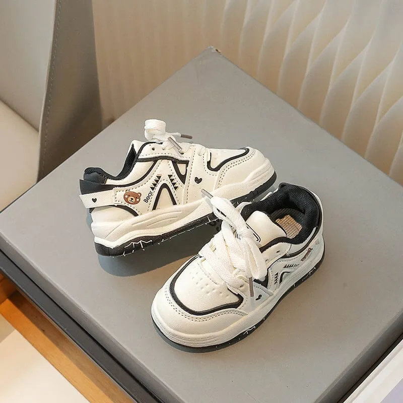 Bear Lace-Up Sports Sneakers
