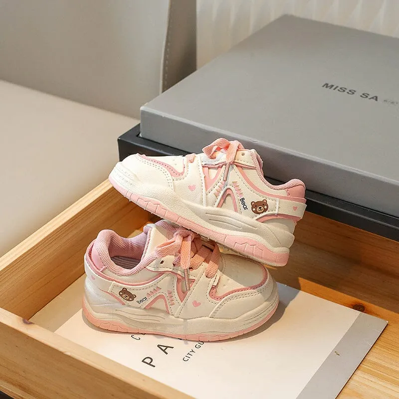 Bear Lace-Up Sports Sneakers