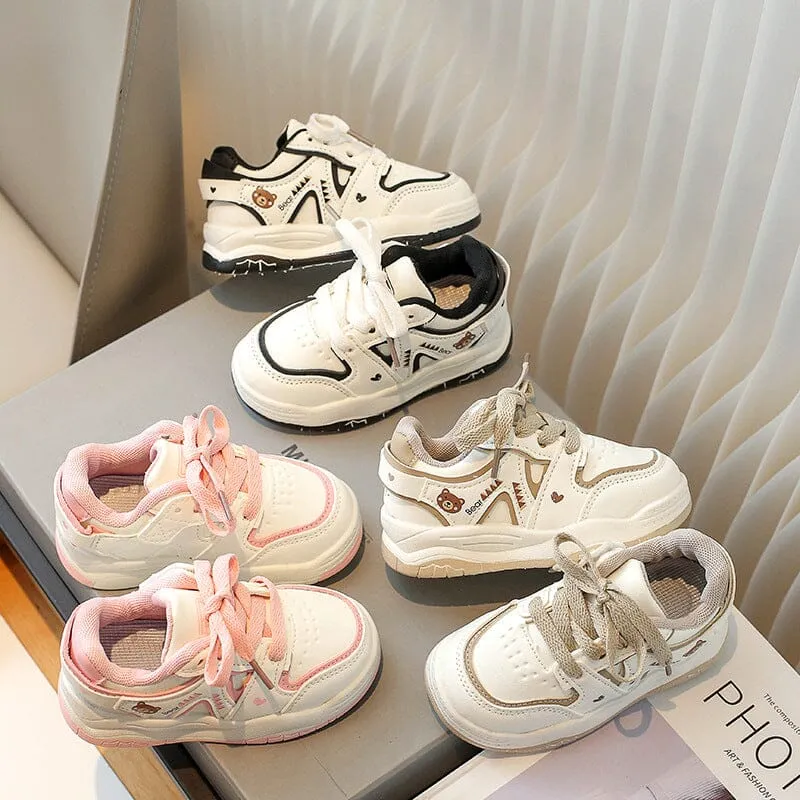 Bear Lace-Up Sports Sneakers