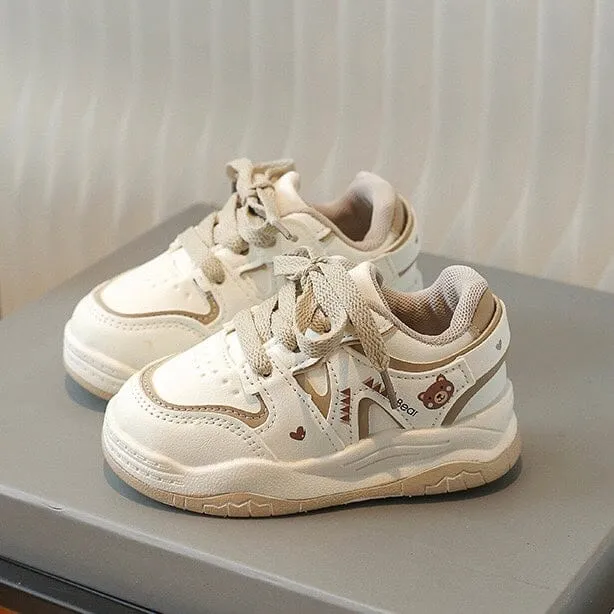 Bear Lace-Up Sports Sneakers