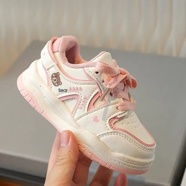 Bear Lace-Up Sports Sneakers