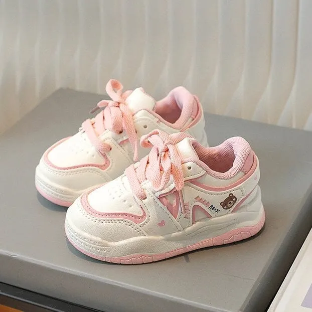 Bear Lace-Up Sports Sneakers
