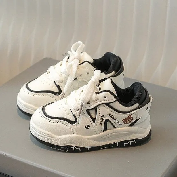 Bear Lace-Up Sports Sneakers