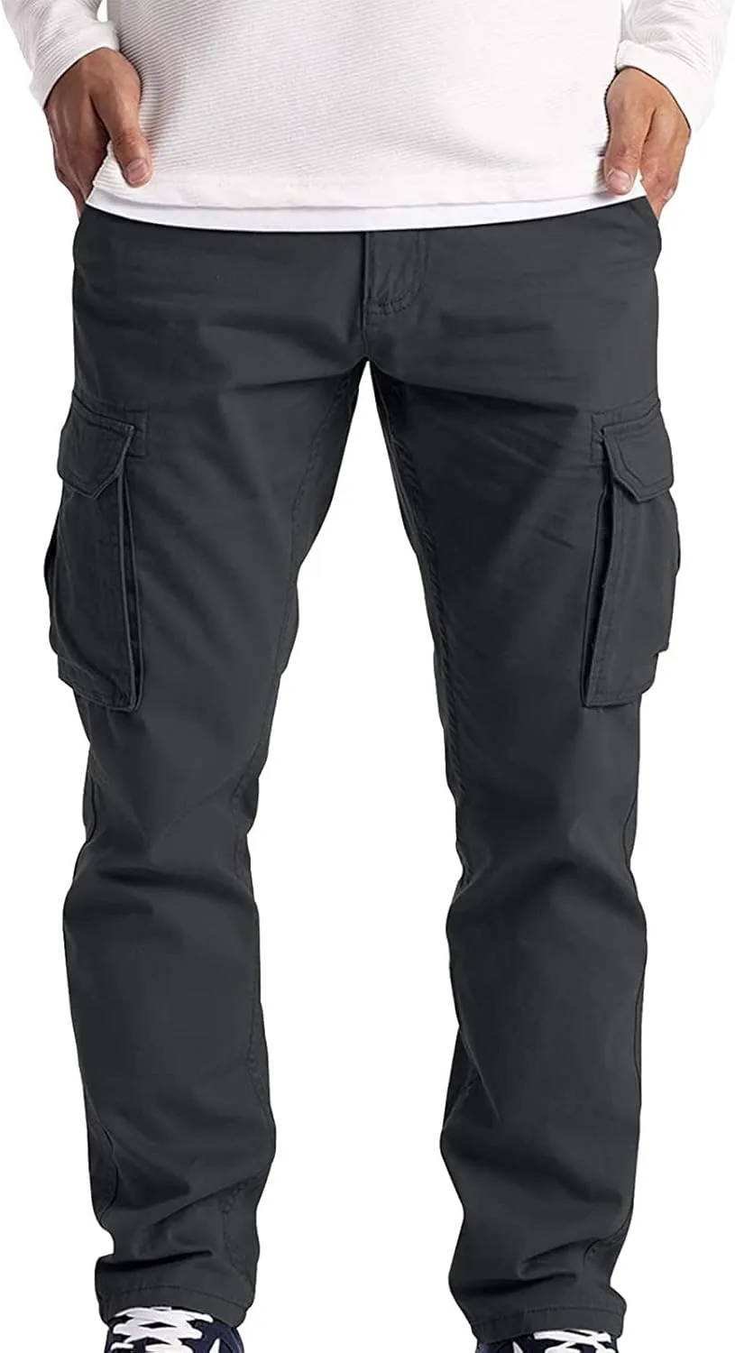 Big and Tall Cargo Pants for Men Sweatpants for Men Long Pants Men's Fashion Sports Casual Jogging Pants Hiking Jogger