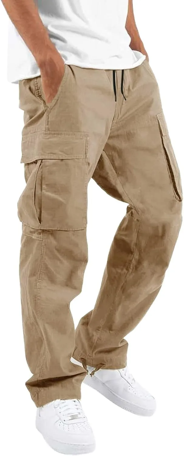 Big and Tall Sweatpants for Men Jogger Pants Pockets Men's Pants Mens Active Athletic Sweatpants Fleece Open Bottom