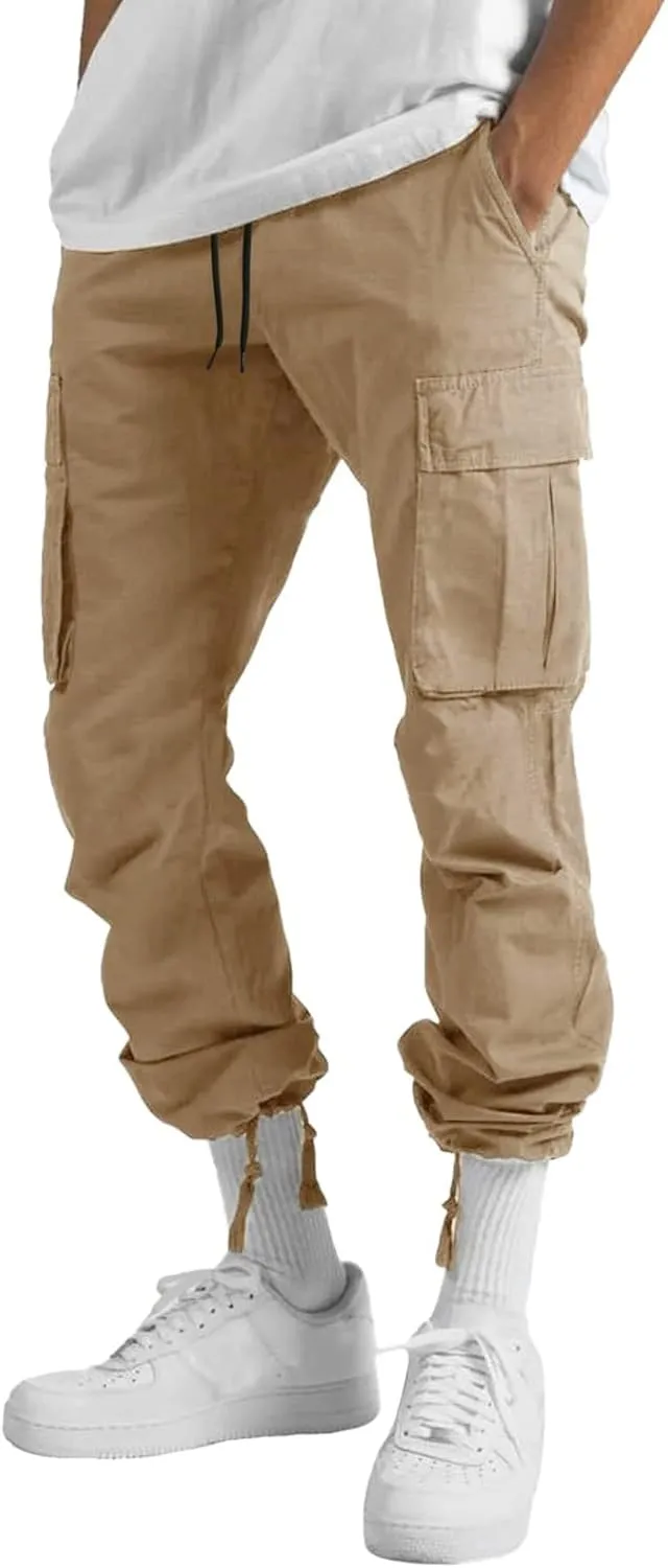 Big and Tall Sweatpants for Men Jogger Pants Pockets Men's Pants Mens Active Athletic Sweatpants Fleece Open Bottom