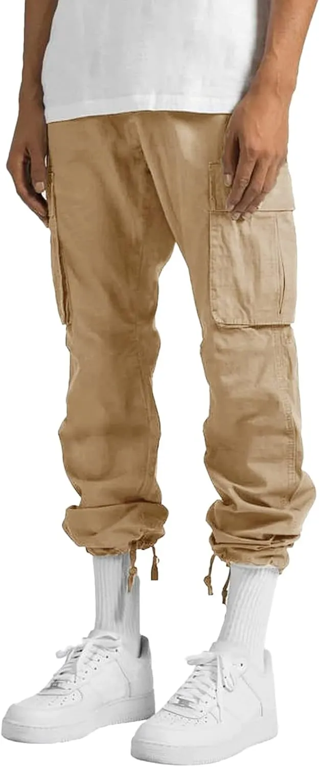 Big and Tall Sweatpants for Men Jogger Pants Pockets Men's Pants Mens Active Athletic Sweatpants Fleece Open Bottom