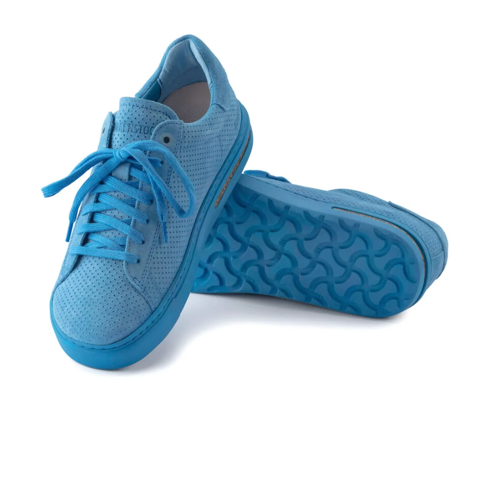 Birkenstock Bend Narrow Sneaker (Women) - Sky Blue Embossed Suede
