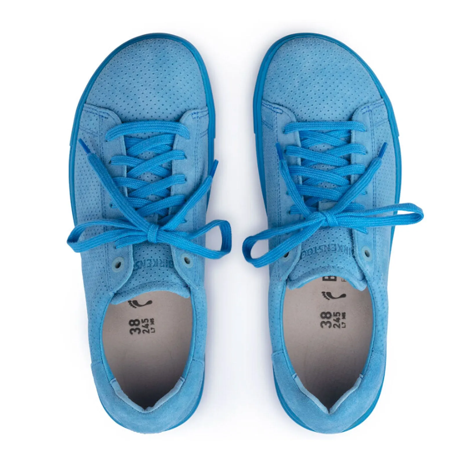 Birkenstock Bend Narrow Sneaker (Women) - Sky Blue Embossed Suede
