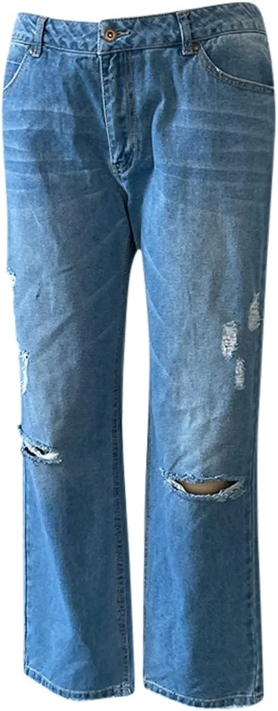 Black Pants for Women Jeans Mid Womens Poket Lace Denim Casual Women's Jeans Straight Leg Denim Pants Womens High