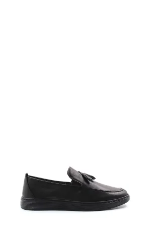 Black Tassel Slip-Ons-Wessi