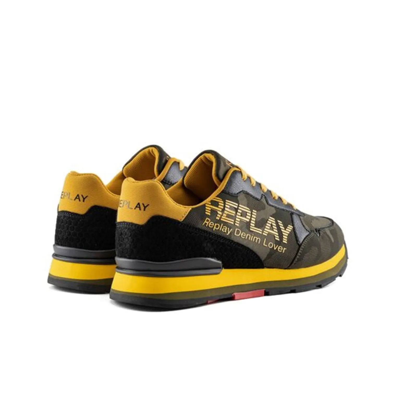 Camo Warmin Lace Up Sneakers Olive