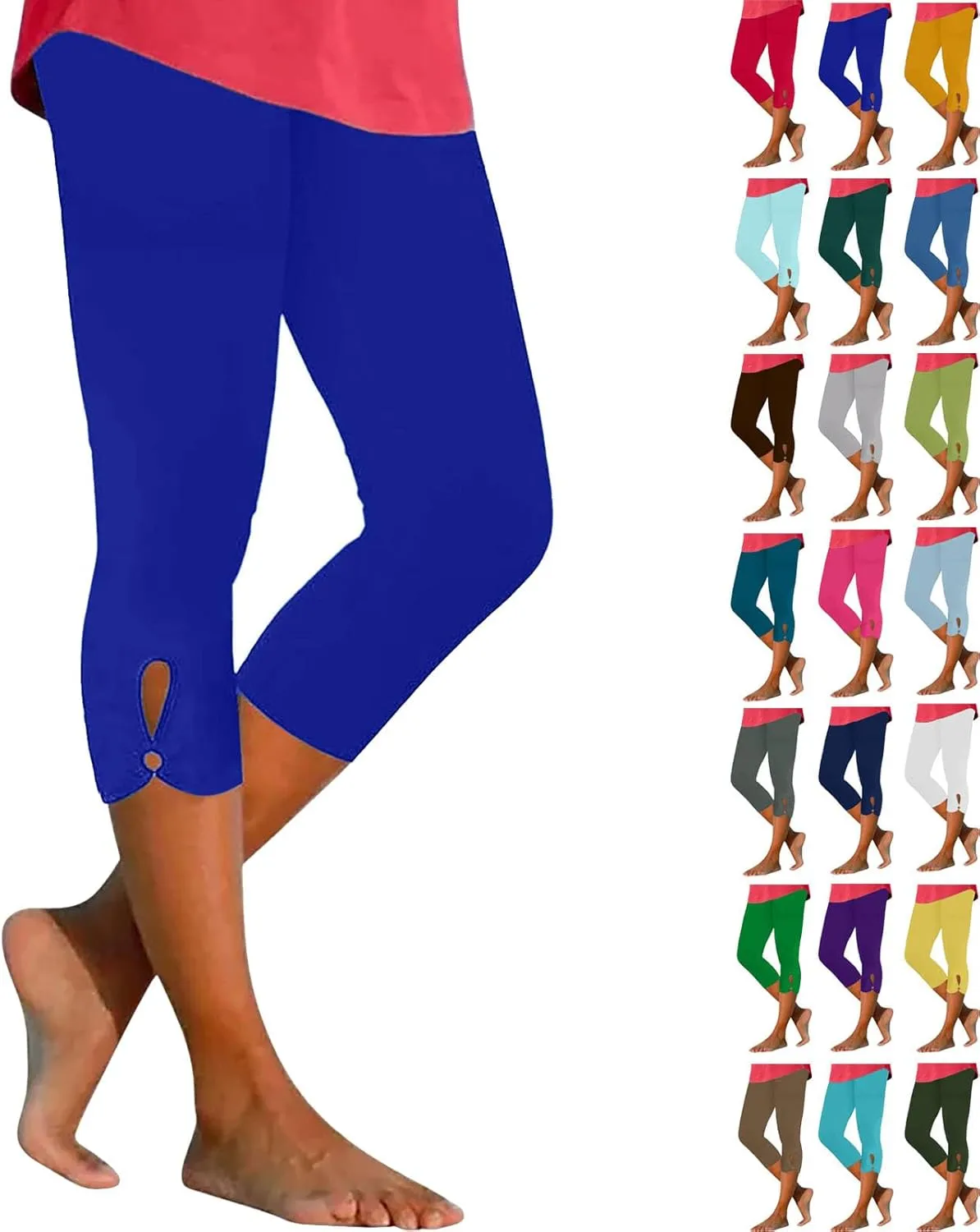 Capris Pants for Women 2025 Summer, High Waist Workout Compression Capris Leggings