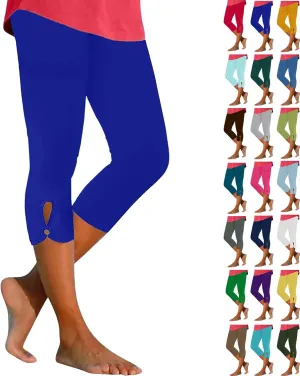 Capris Pants for Women 2025 Summer, High Waist Workout Compression Capris Leggings
