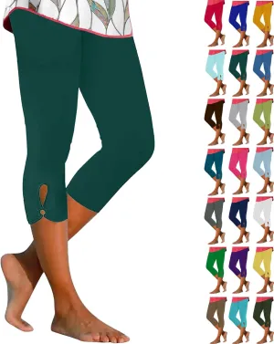 Capris Pants for Women 2025 Summer, High Waist Workout Compression Capris Leggings