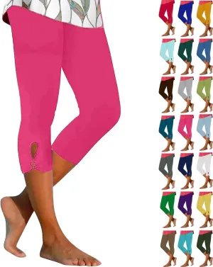 Capris Pants for Women 2025 Summer, High Waist Workout Compression Capris Leggings