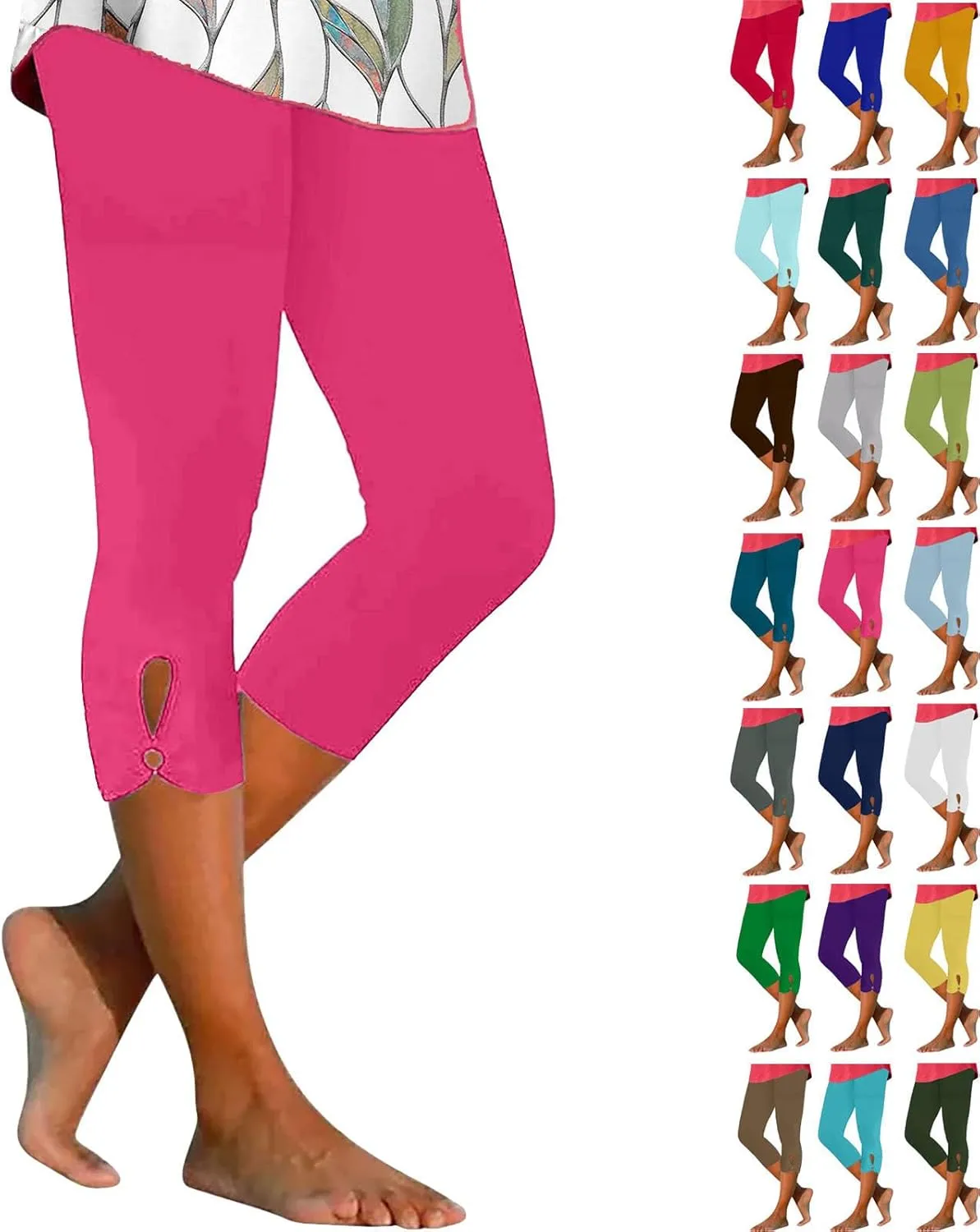 Capris Pants for Women 2025 Summer, High Waist Workout Compression Capris Leggings