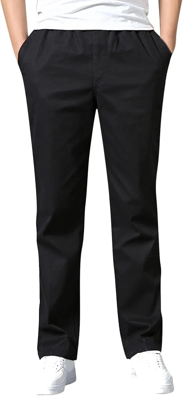Cargo Pants for Men Big and Tall, for Men Casual Heavyweight Sweatpants Classic Fit Cargo Work Pants Wild Drawstring