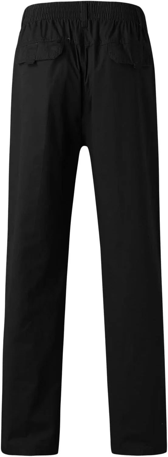 Cargo Pants for Men Big and Tall, for Men Casual Heavyweight Sweatpants Classic Fit Cargo Work Pants Wild Drawstring