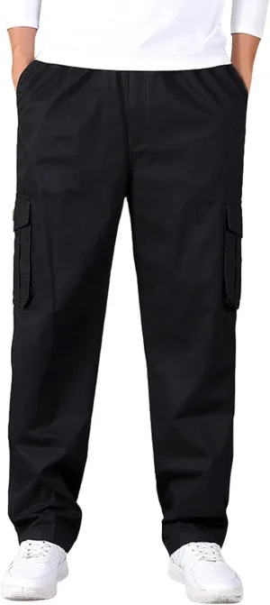 Cargo Pants for Men Big and Tall, Loose Jogger Pants High Street Sports Outdoor Running Sweater Trousers Cargo Pants