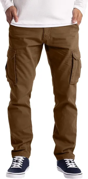 Cargo Pants for Men Big and Tall, Outdoor Trousers Mens Sweatpants with Zipper Fly Tapered Gym Running Workout Pants