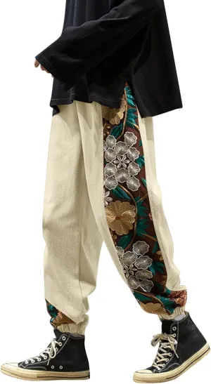 Cargo Pants for Men Big and Tall, Pants Men's Sweatpants Casual Lounge Cotton Yoga Pants Loose Open Bottom Straight