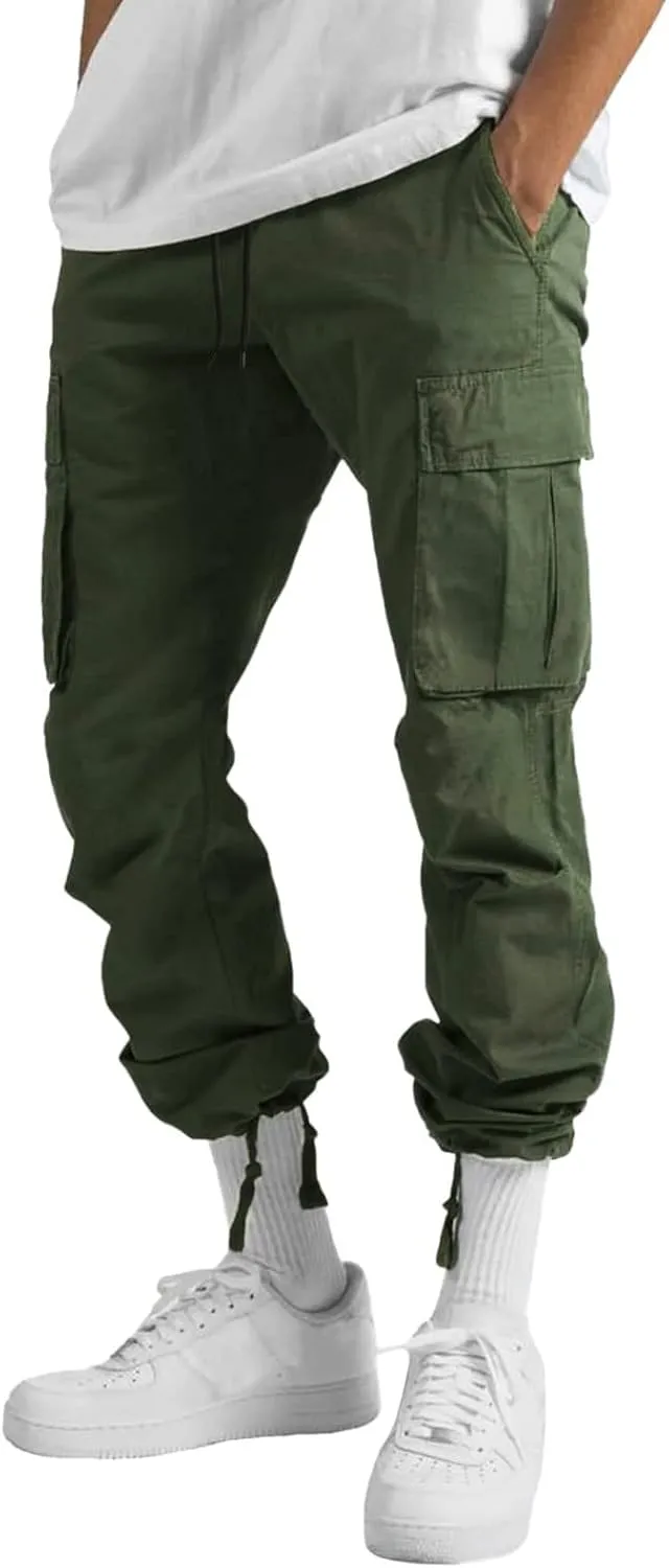 Cargo Pants for Men Joggers for Men Stretch Men's Slim Fit Fleece Pants Winter Big and Tall Stretch Jogger Sweatpants
