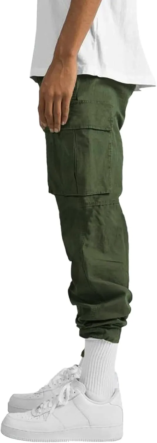 Cargo Pants for Men Joggers for Men Stretch Men's Slim Fit Fleece Pants Winter Big and Tall Stretch Jogger Sweatpants