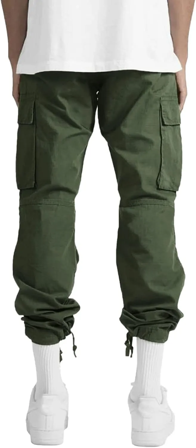 Cargo Pants for Men Joggers for Men Stretch Men's Slim Fit Fleece Pants Winter Big and Tall Stretch Jogger Sweatpants